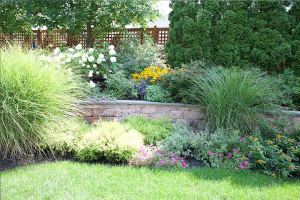 Our Sprinkler Installation team helps create a gorgeous landscape like this for your office